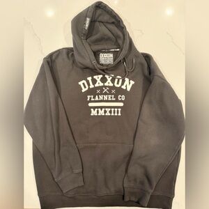 DIXXON Black Hoodie with White Print